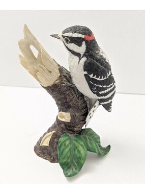 Lennox Downey Decorative Black and White Woodpecker Figurine with original box